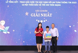 Tổng kết và trao giải cuộc thi trực tuyến "Học sinh với an toàn thông tin" năm 2023