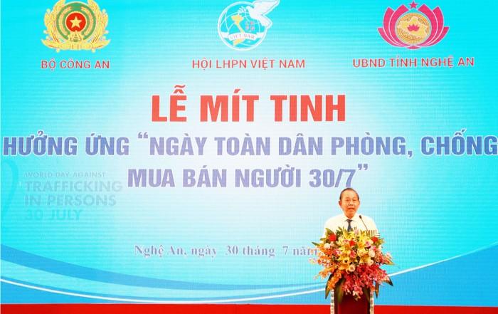 Lễ mít tinh hưởng ứng “Ngày toàn dân phòng, chống mua bán người” năm 2020