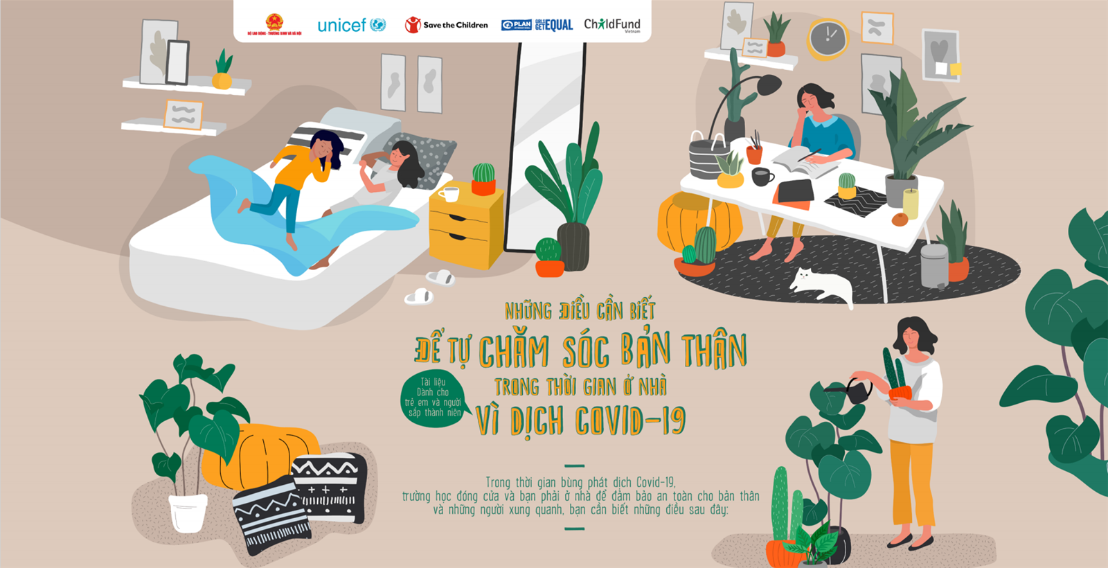 Cục Trẻ em - Bộ LĐ-TB&XH: Những điều trẻ em cần biết để tự chăm sóc bản thân trong thời gian ở nhà vì dịch Covid-19.