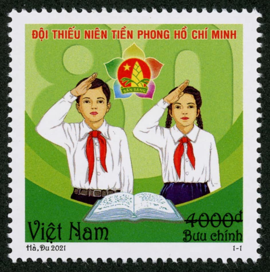 Phát hành bộ tem “Đội Thiếu niên Tiền phong Hồ Chí Minh” chào mừng kỷ niệm 80 năm ngày thành lập Đội TNTP Hồ Chí Minh (15/5/1941 - 15/5/2021).