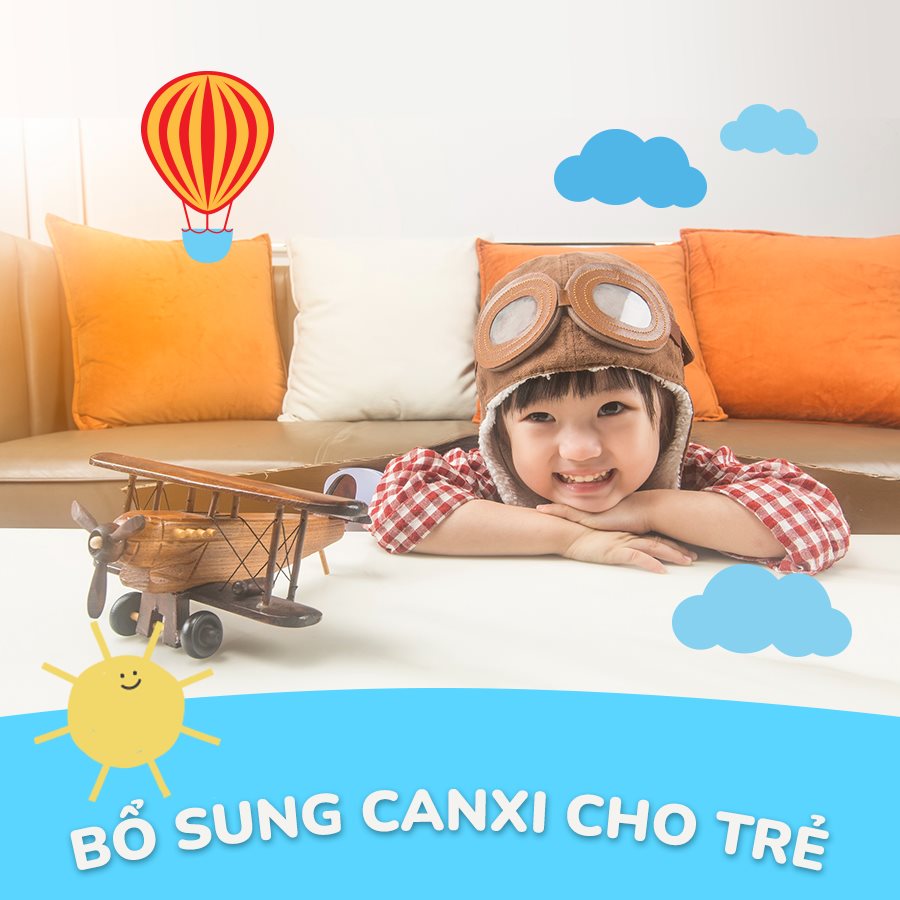 Bổ sung canxi cho trẻ em. 