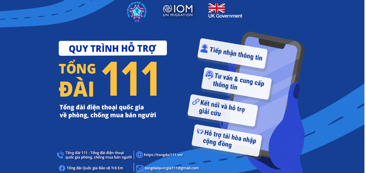 Tổng đài 111 - Từ chia sẻ đến hành động - ngăn chặn tội phạm mua bán người
